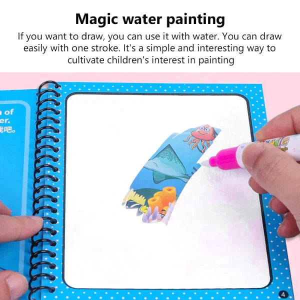 Magical Water Painting Book 🎨 (Set of 4)