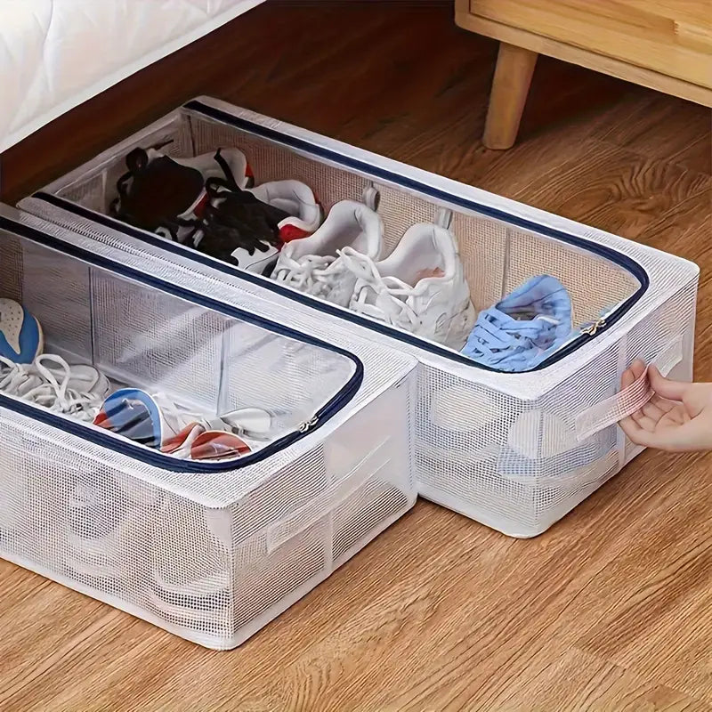 Foldable Mesh Shoe Organizer Box (Buy 1 Get 1 Free) (Extra Large Size)