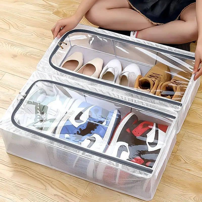 Foldable Mesh Shoe Organizer Box (Buy 1 Get 1 Free) (Extra Large Size)