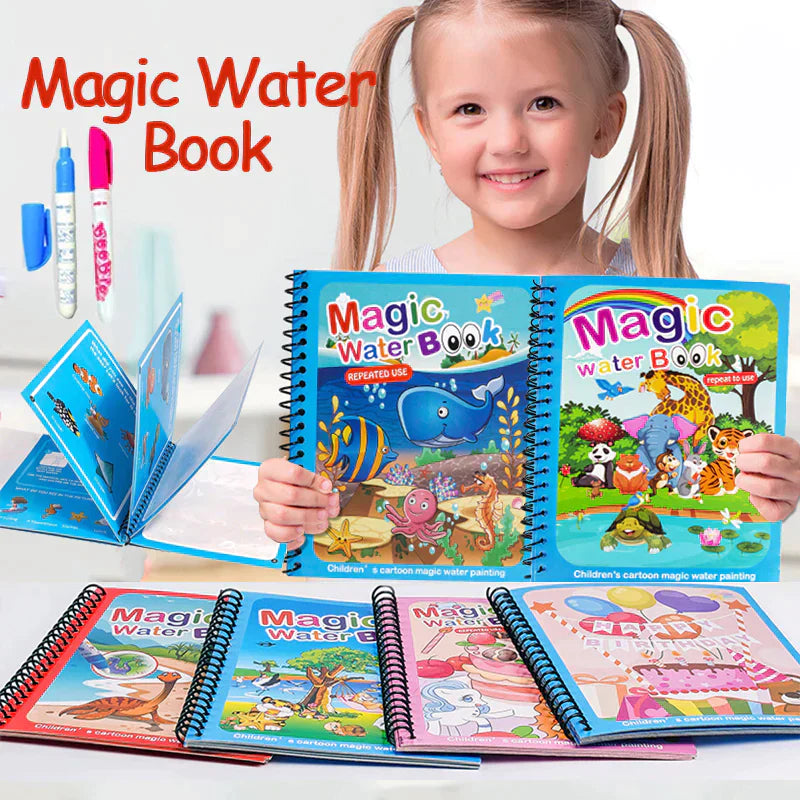 Magical Water Painting Book 🎨 (Set of 4)